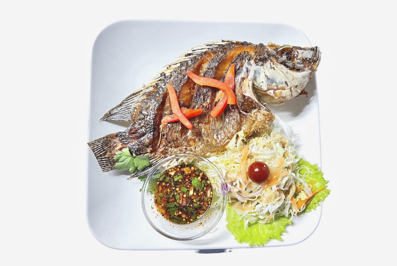 ティラピア(川魚)のハーブチリ揚げ